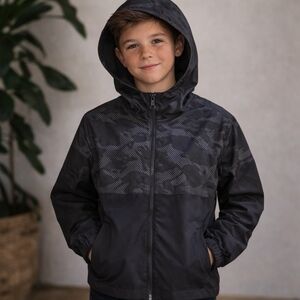 Black Hooded Jacket for Kids Size 10-12 Youth Large